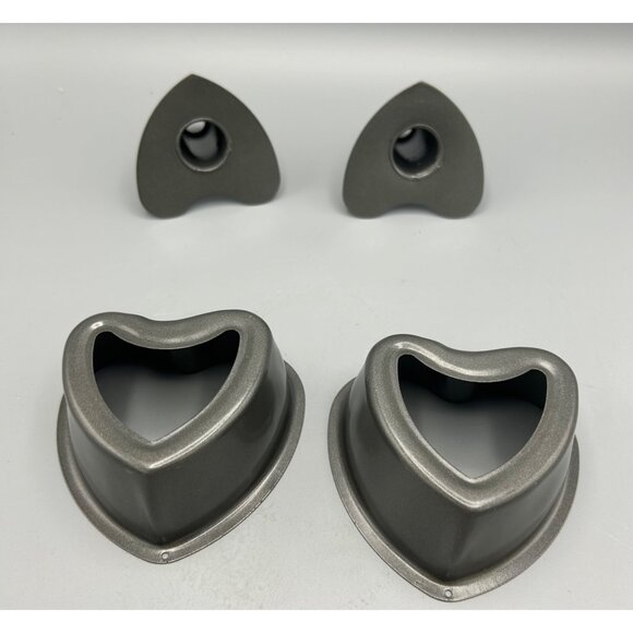 Heart Mini Tube Cake Pans Love Valentine’s Day anniversary tea Nonstick single - Picture 6 of 6